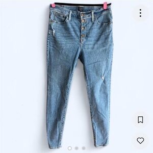 Jcrew 10” Skinny Button Fly Jeans Size Waist 31